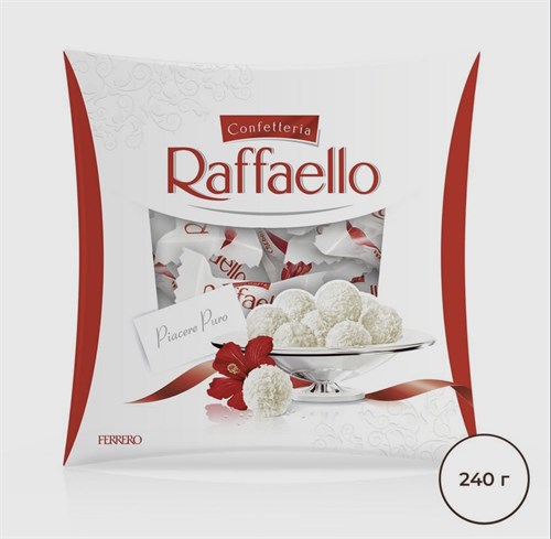 Конфеты в коробке Raffaello, с цельным миндальным орехом, в кокосовой обсыпке, 240 г Papa-Electro Магазин электронных товаров