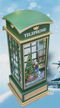 Светильник декоративный  Праздничный Telephone Телефонная будка синий Papa-Electro Магазин электронных товаров