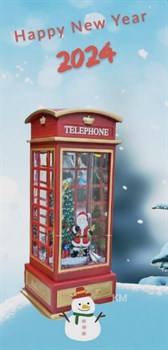 Светильник декоративный  Праздничный Telephone Телефонная будка красный Papa-Electro Магазин электронных товаров